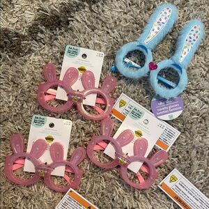 🌻 NWT Bundle of 4 Bunny Ear Glasses, 3 Light Up!